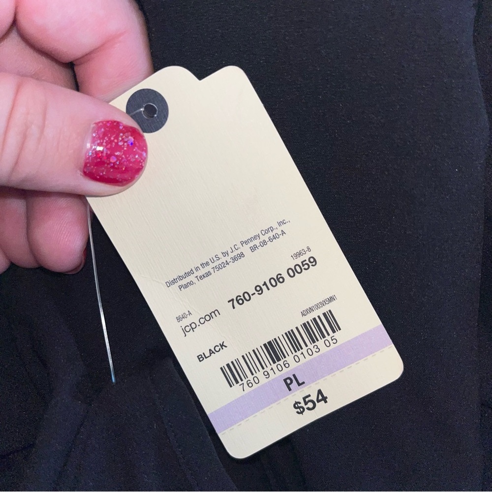 NWT St. John Bay Active Dress, Black, Petite Large - Picture 5 of 5